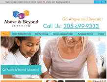 Tablet Screenshot of above-and-beyondlearning.com